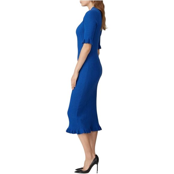 VEDA Blue Figgy Ribbed Knit Dress Size 4 MSRP: $353 - Picture 3 of 8